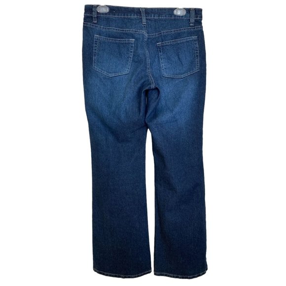 Elite Womens Blue Denim Biker Studded Straight Leg Punk Mid-Rise Jeans Size 7/8 - Picture 2 of 9